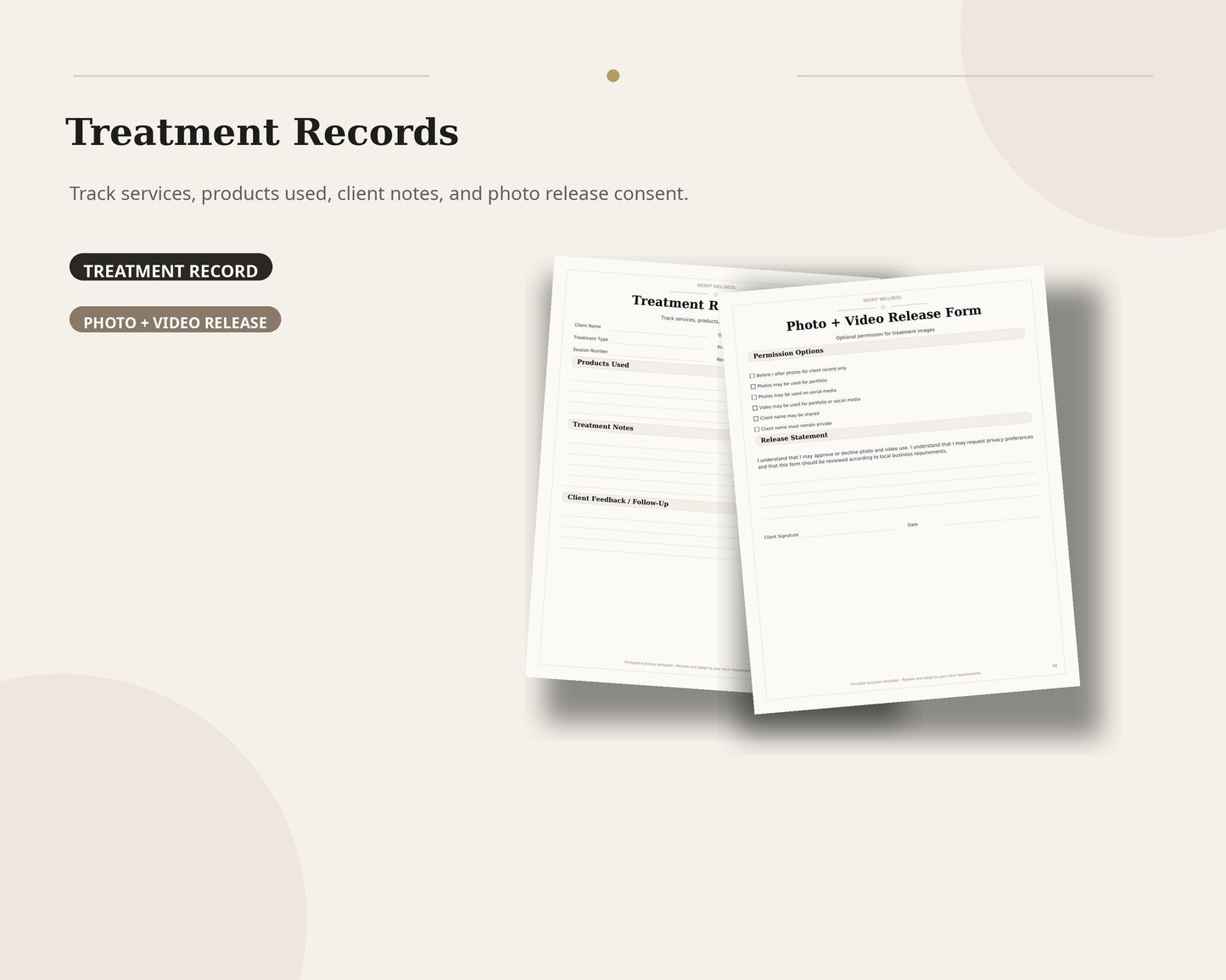 Esthetician Facial Forms Printable PDF, Facial Intake Form, Skin Analysis Form, Consent Form, Beauty Salon Forms Bundle