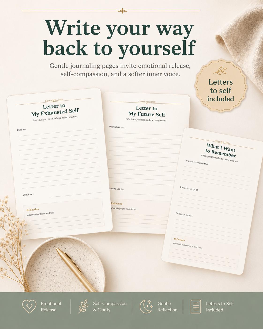 Survival Mode Reset Journal Printable, Emotional Healing Workbook, Self Love Journal,Boundaries Worksheet, Self Worth PDF, Soft Life Planner