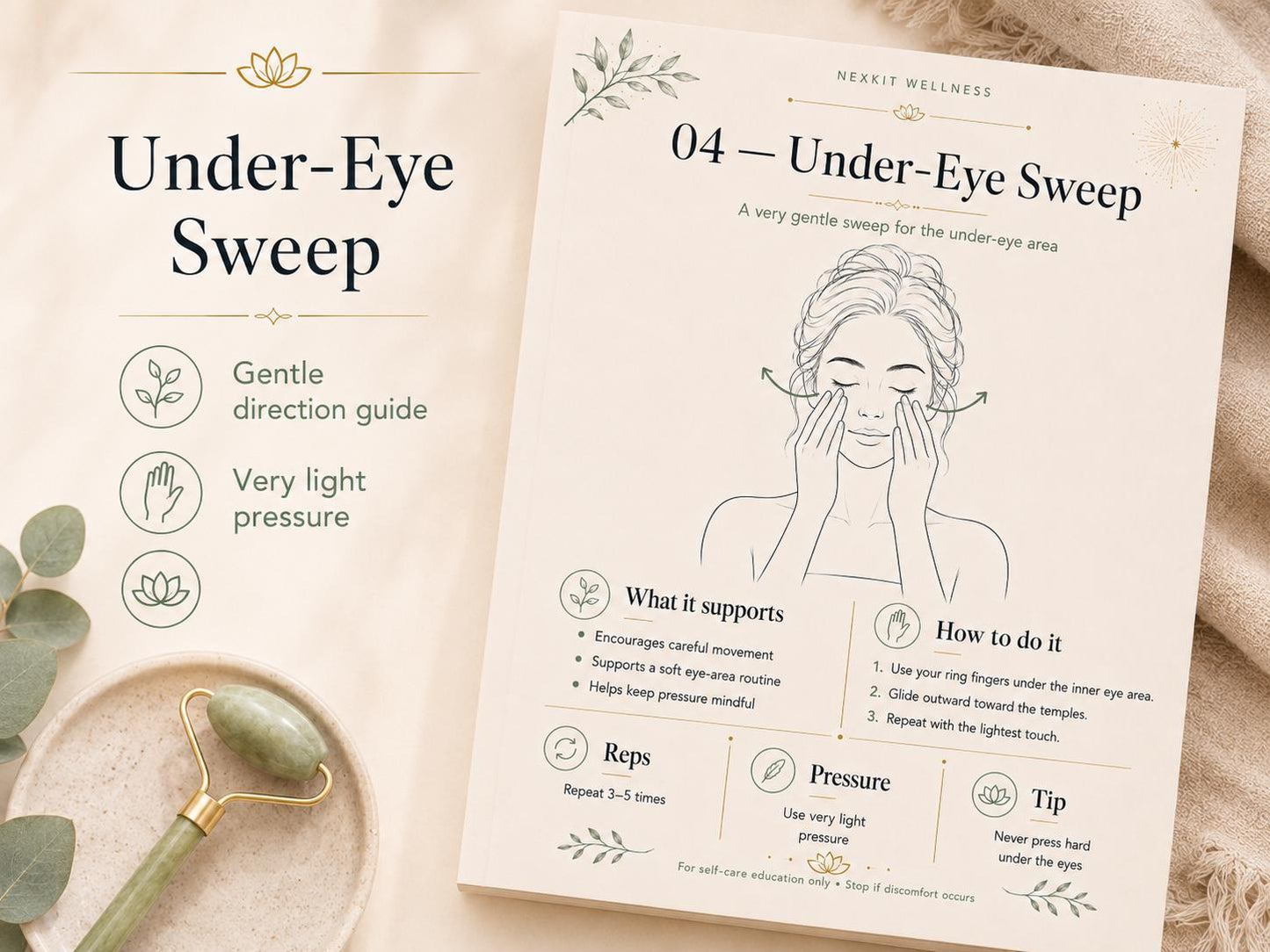 Face Massage Direction Guide Printable, Facial Massage Routine PDF, Step by Step Face Massage Chart, Self Care Beauty Guide