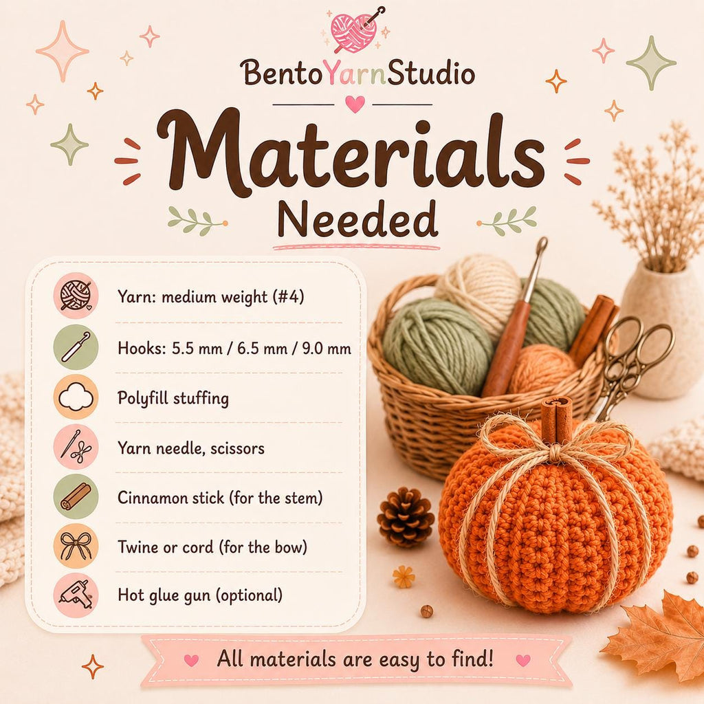 Pumpkin Crochet Pattern PDF, 3 Sizes, Beginner Friendly Fall Crochet Decor, Halloween Pumpkin Pattern, Instant Download